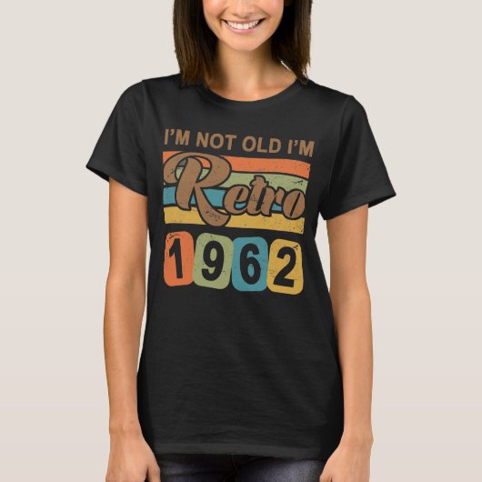 レトロ60誕生日1962 Tシャツ (正面)