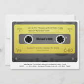 レトロ60誕生日MAN招待状音楽カセット60s 招待状 (正面)