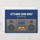 レトロ60誕生日MAN招待状音楽カセット60s 招待状 (裏面)