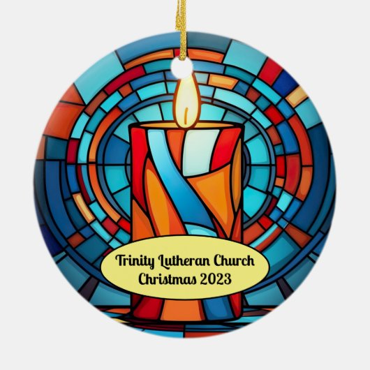 レトロ60sキャンドル記念 セラミックオーナメント (裏面)