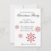 レトロ60sクリスマス招待状。 招待状 (裏面)