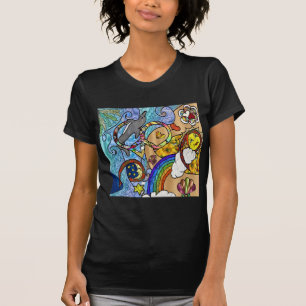 レトロ60sサイケデリックでビーチギフトアパレル tシャツ