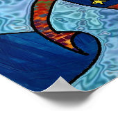 レトロ60sサイケデリックアットザビーチプリントポスター ポスター (角)