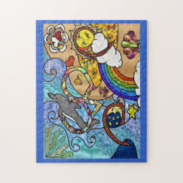 レトロ60sサイケデリックアットザビーチ ジグソーパズル