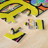 レトロ60sサイケデリックシャロムラブ ジグソーパズル (側面)