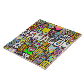 レトロ60sサイケデリックシャロムラブ タイル (側面)