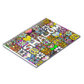 レトロ60sサイケデリックシャロムラブ ノートブック (左側)