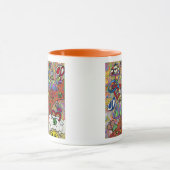 レトロ60sサイケデリック魔法マッシュルーム マグカップ (中央)