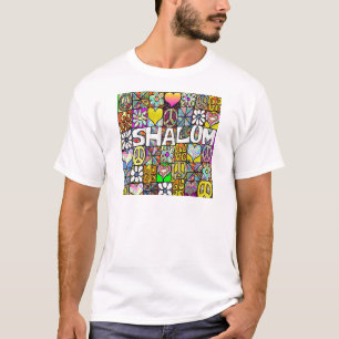 レトロ60sシャロムサイケデリックラブアパレルギフト tシャツ