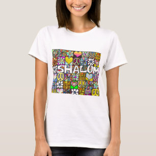 レトロ60sシャロムサイケデリックラブアパレルギフト tシャツ