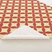 レトロ60sデザイン赤 シェルパブランケット (3/4)