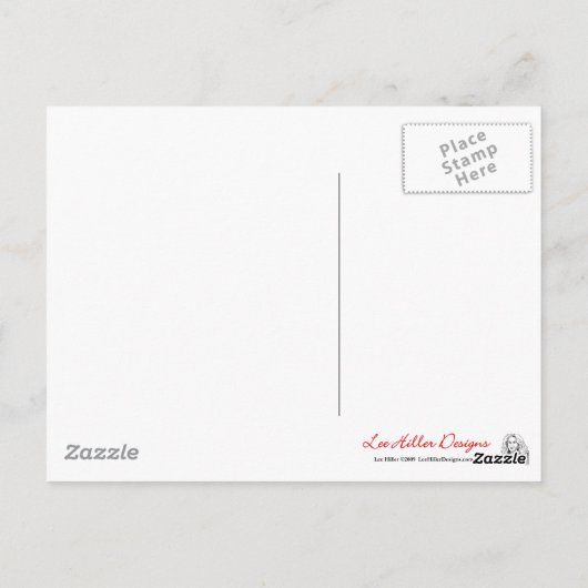 レトロ60sハートサイケデリックペイズリーギフトアパレル ポストカード (裏面)