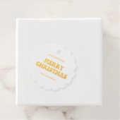 レトロ60sヒッパイメリークリスマス実在金ゴールドフォイル フェイバータグ (箱)