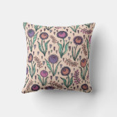 レトロ60sフローラ：ホームデコーパターン クッション (裏面)