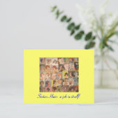 レトロ60sヘアノートカード ポストカード (スタンド正面)