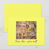 レトロ60sヘアノートカード ポストカード (正面/裏面)