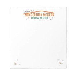レトロ60sミッドセンチュリーメモモダン帳 ノートパッド