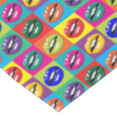 レトロ60sリップポップ・アートの培養アールデコ テーブルクロス (アングル)