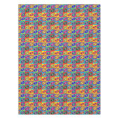 レトロ60sリップポップ・アートの培養アールデコ テーブルクロス (正面)