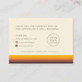 レトロ60sヴィンテージお礼パッケージ挿入カード 名刺 (裏面)