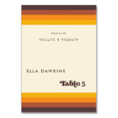 レトロ60sヴィンテージウェディングゲスト座席表 テーブルナンバー (正面)