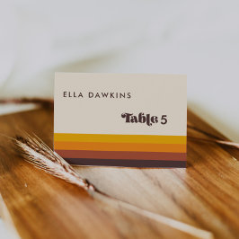 レトロ60sヴィンテージウェディングゲスト座席表 テーブルナンバー