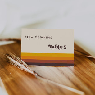 レトロ60sヴィンテージウェディングゲスト座席表 テーブルナンバー