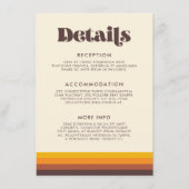 レトロ60sヴィンテージウェディングゲスト情報 エンクロージャーカード (正面)