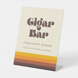 レトロ60sヴィンテージウェディングシガーバー 台座サイン