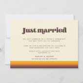 レトロ60sヴィンテージカラーたった今結婚しました発表 招待状 (正面)