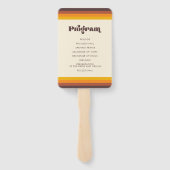 レトロ60sヴィンテージカラーウェディングプログラム ハンドファン (裏面)