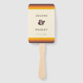 レトロ60sヴィンテージカラーウェディングプログラム ハンドファン (正面)