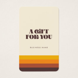 レトロ60sヴィンテージカラーギフト証明書