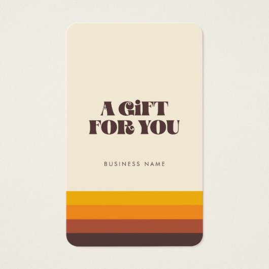 レトロ60sヴィンテージカラーギフト証明書 (正面)