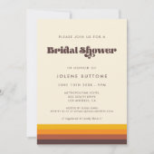 レトロ60sヴィンテージカラーブライダルシャワー 招待状 (正面)