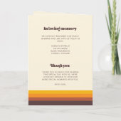 レトロ60sヴィンテージカラー結婚の折り畳みプログラム プログラム (裏面)