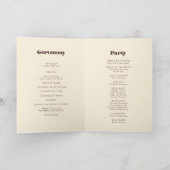 レトロ60sヴィンテージカラー結婚の折り畳みプログラム プログラム (内部)