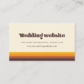 レトロ60sヴィンテージカラー結婚のWebサイトカード エンクロージャーカード (正面)