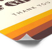 レトロ60sヴィンテージカードとギフト結婚のサイン ポスター (角)