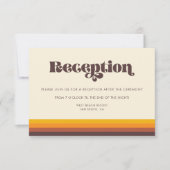 レトロ60sヴィンテージミッドセンチュリーウェディングレセプション 招待状 (正面)