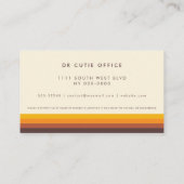 レトロ60sヴィンテージミッドセンチュリーヘルスプロフェッショナル 予約カード (裏面)