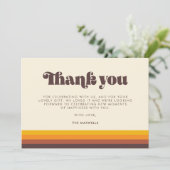 レトロ60sヴィンテージミッドセンチュリーベイビーシャワー サンキューカード (スタンド正面)