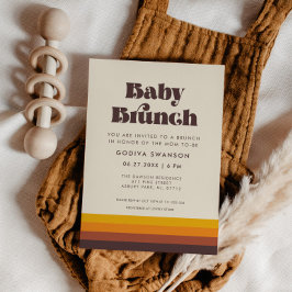 レトロ60sヴィンテージミッドセンチュリーベビーブランチ 招待状