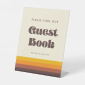 レトロ60sヴィンテージミッドセンチュリー私たちのゲストブックに署名 台座サイン (正面)