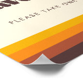 レトロ60sヴィンテージミッドセンチュリー結婚式の引き出物標識 ポスター (角)