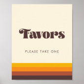 レトロ60sヴィンテージミッドセンチュリー結婚式の引き出物標識 ポスター (正面)