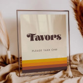 レトロ60sヴィンテージミッドセンチュリー結婚式の引き出物標識 ポスター