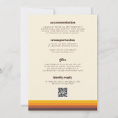 レトロ60sヴィンテージミッドセンチュリー詳細結婚版 招待状 (裏面)