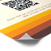 レトロ60sヴィンテージラブサインを撮る ポスター (角)