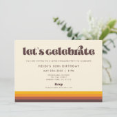 レトロ60sヴィンテージレッツ祝誕生日 招待状 (スタンド正面)